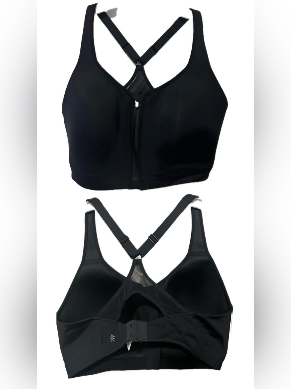 Athleta Black Front-Zip High-Support Sports Bras ***SET OF 2***